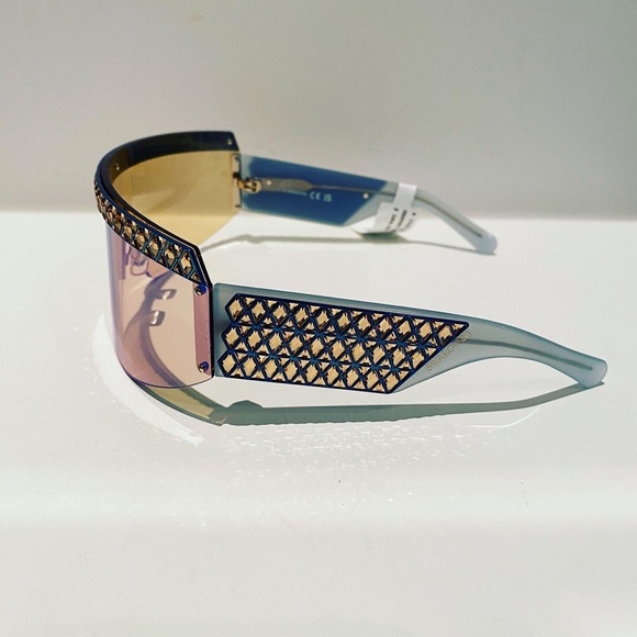 Brand new SWAROVSKI Crystal-Embellished Shield Sunglasses - Picture 3 of 7